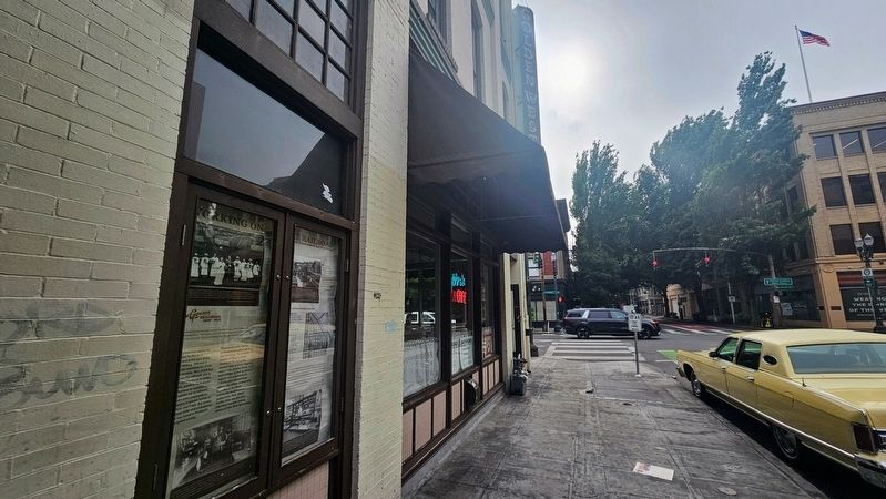 Working on The Railroad: Black Businesses in the North End Marker. Click for full size. Working on The Railroad: Black Businesses in the North End Marker image. Click for full size.