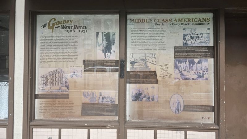 Middle Class Americans: Portland's Early Black Community Marker image. Click for full size.