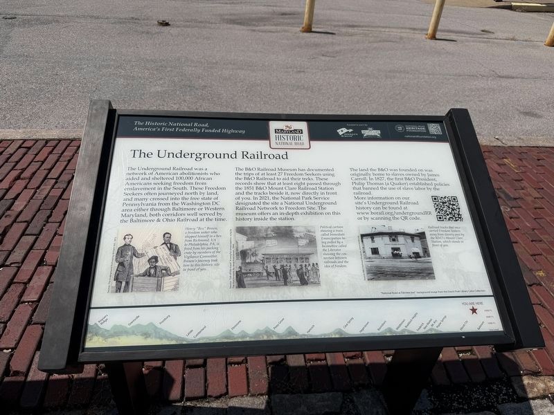 The Underground Railroad Marker. Click for full size. The Underground Railroad Marker image. Click for full size.