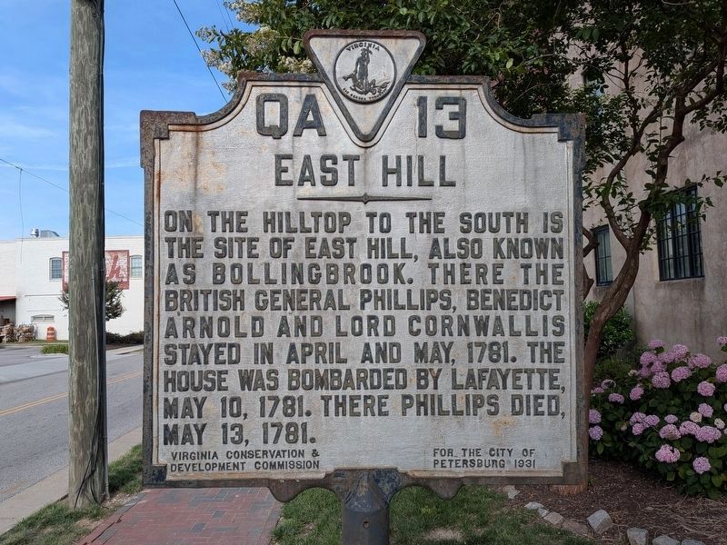 East Hill Marker. Click for full size. East Hill Marker image. Click for full size.