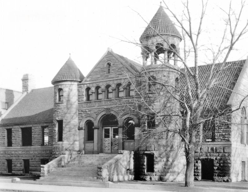 Marker detail: The Library in 1920, prior to the 1923 west end addition. Click for full size. Marker detail: The Library in 1920, prior to the 1923 west end addition image. Click for full size.