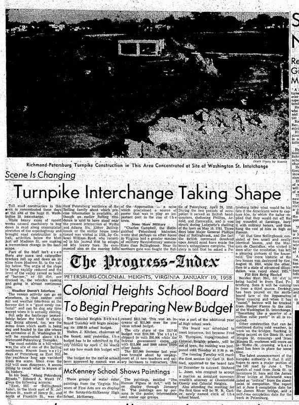 Progress-Index Article on Destruction of East Hill. Click for full size. Progress-Index Article on Destruction of East Hill image. Click for full size.