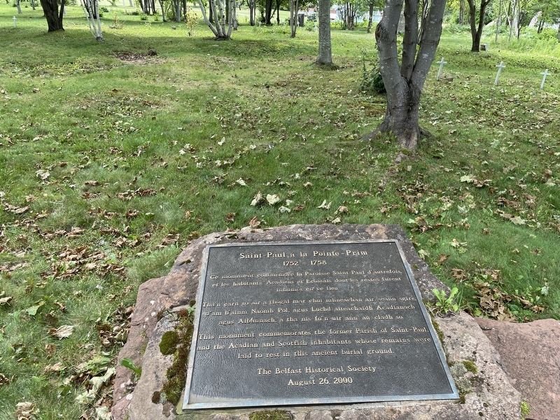 Saint-Paul a la Pointe-Prim 1752-1758 Marker. Click for full size. Saint-Paul a la Pointe-Prim 1752-1758 Marker image. Click for full size.