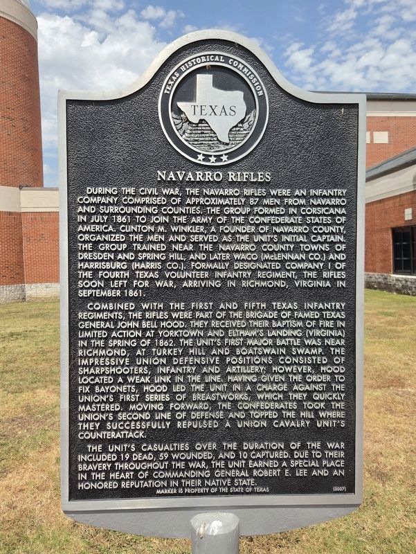 Navarro Rifles Marker image. Click for full size.