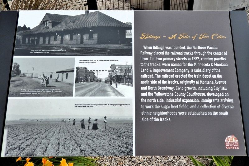 Billings � A Tale of Two Cities Marker image. Click for full size.