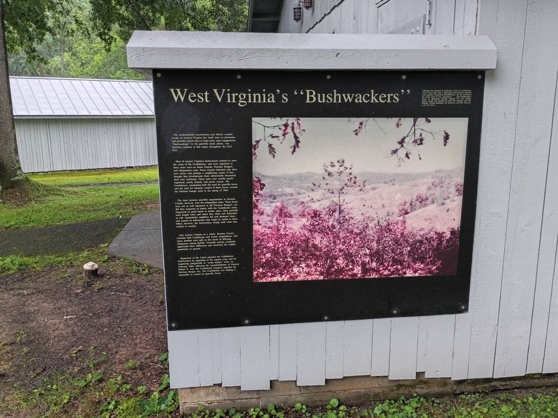 West Virginia’s “Bushwackers” Marker. Click for full size. West Virginia’s “Bushwackers” Marker image. Click for full size.