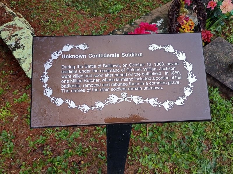Unknown Confederate Soldiers Marker. Click for full size. Unknown Confederate Soldiers Marker image. Click for full size.