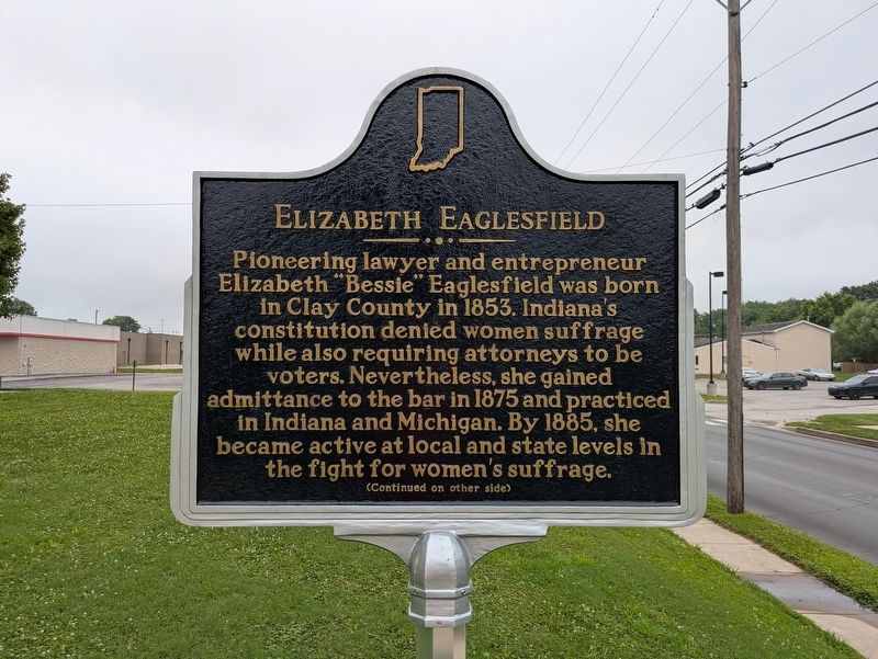 Elizabeth Eaglesfield Marker, Side One. Click for full size. Elizabeth Eaglesfield Marker, Side One image. Click for full size.