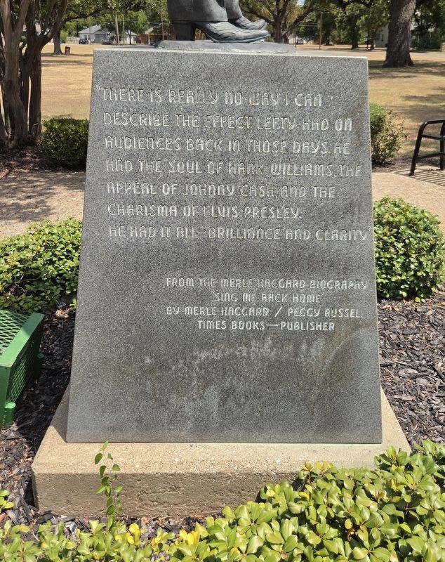 William Orville “Lefty” Frizzell Marker. Click for full size. William Orville “Lefty” Frizzell Marker image. Click for full size.