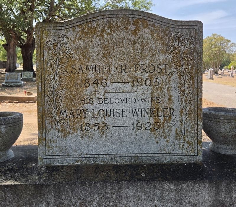 Samuel R. Frost Tombstone. Click for full size. Samuel R. Frost Tombstone image. Click for full size.