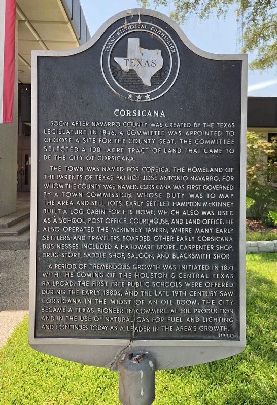 Corsicana Marker. Click for full size. Corsicana Marker image. Click for full size.