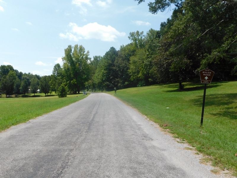 Byler Road Historic Road Sign & Bald Rock / Rock House Marker. Click for full size. Byler Road Historic Road Sign & Bald Rock / Rock House Marker image. Click for full size.