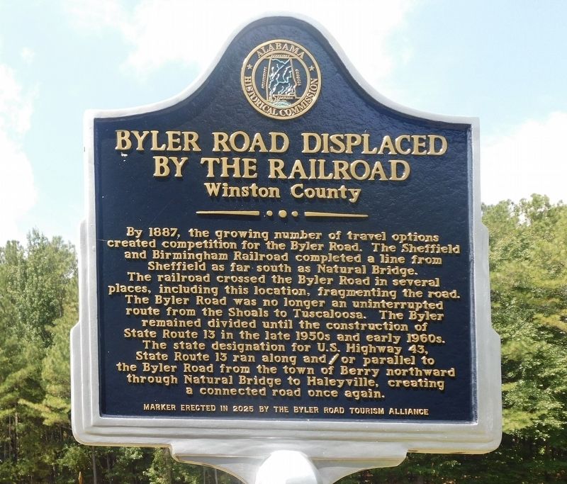 Byler Road Displaced by the Railroad Marker. Click for full size. Byler Road Displaced by the Railroad Marker image. Click for full size.