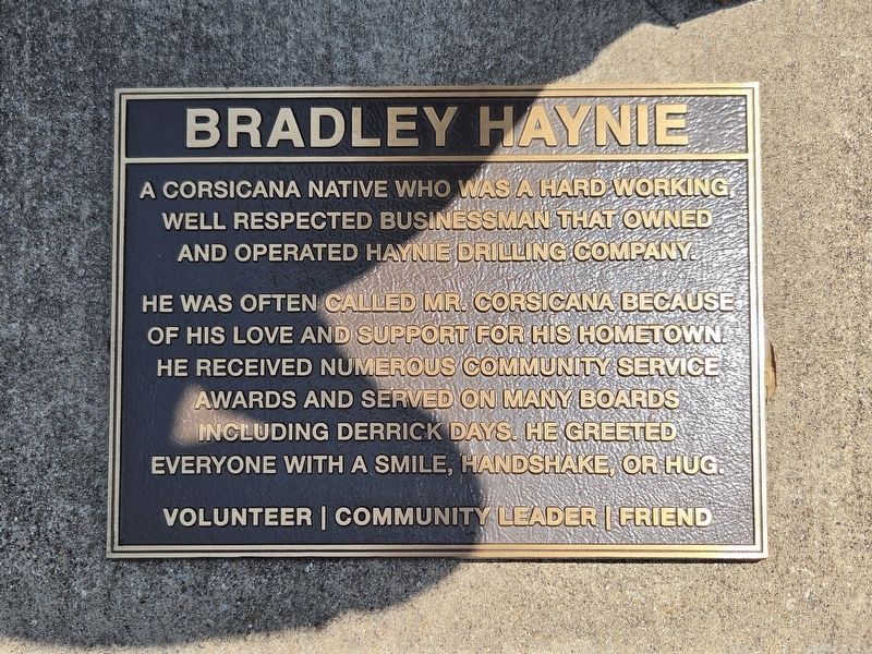 Bradley Haynie Marker image. Click for full size.