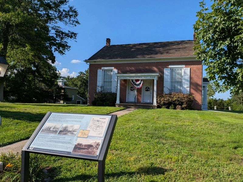 Chesterfield Township Marker and Historical Society Museum. Click for full size. Chesterfield Township Marker and Historical Society Museum image. Click for full size.