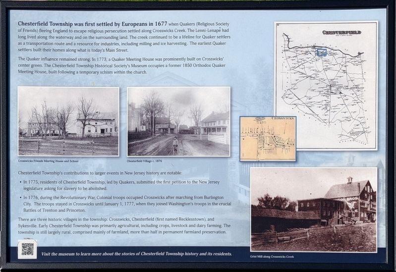 Chesterfield Township Marker. Click for full size. Chesterfield Township Marker image. Click for full size.