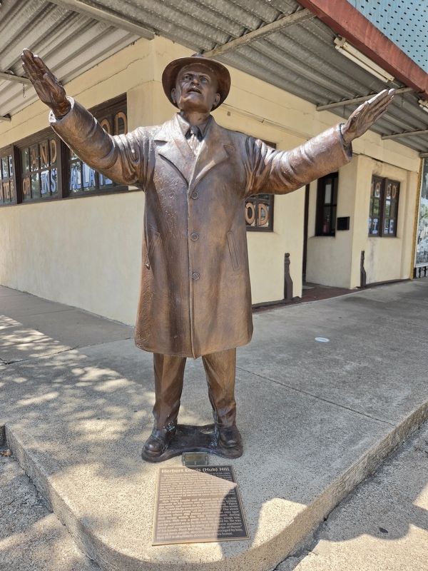 Herbert Lewis (Hub) Hill Marker and Statue. Click for full size. Herbert Lewis (Hub) Hill Marker and Statue image. Click for full size.