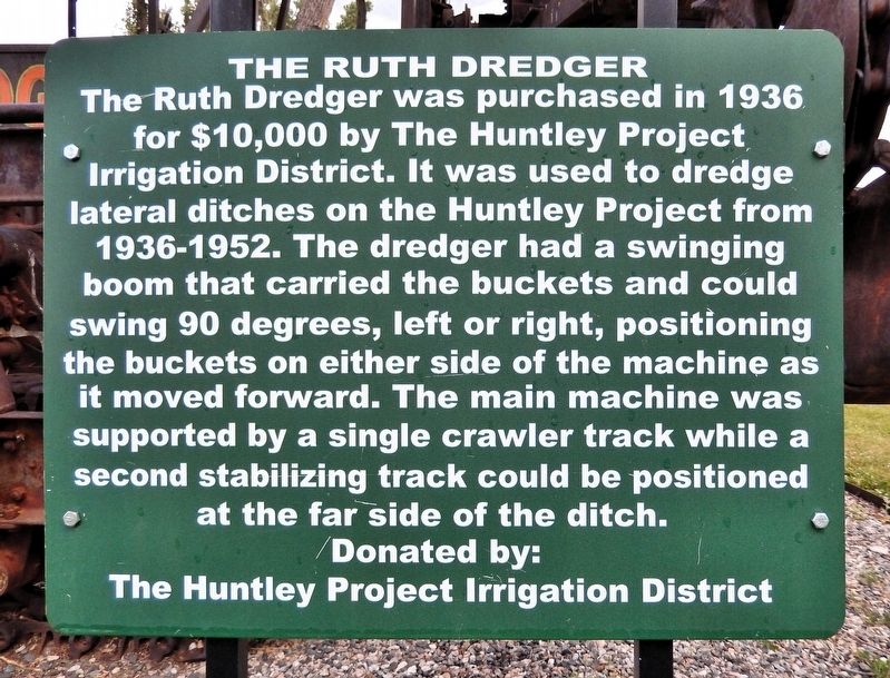 The Ruth Dredger Marker image. Click for full size.