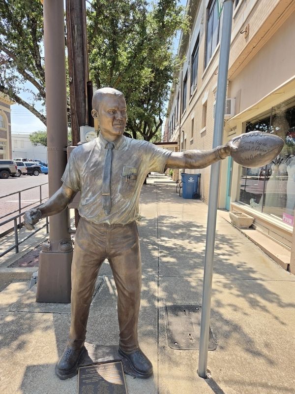 Coach Jim Acree Marker and Statue. Click for full size. Coach Jim Acree Marker and Statue image. Click for full size.