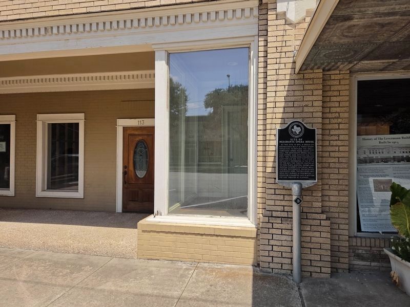 Site of Merchants Opera House Marker. Click for full size. Site of Merchants Opera House Marker image. Click for full size.