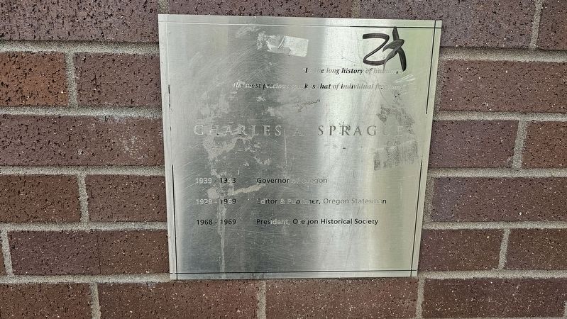 Charles A. Sprague Marker image. Click for full size.