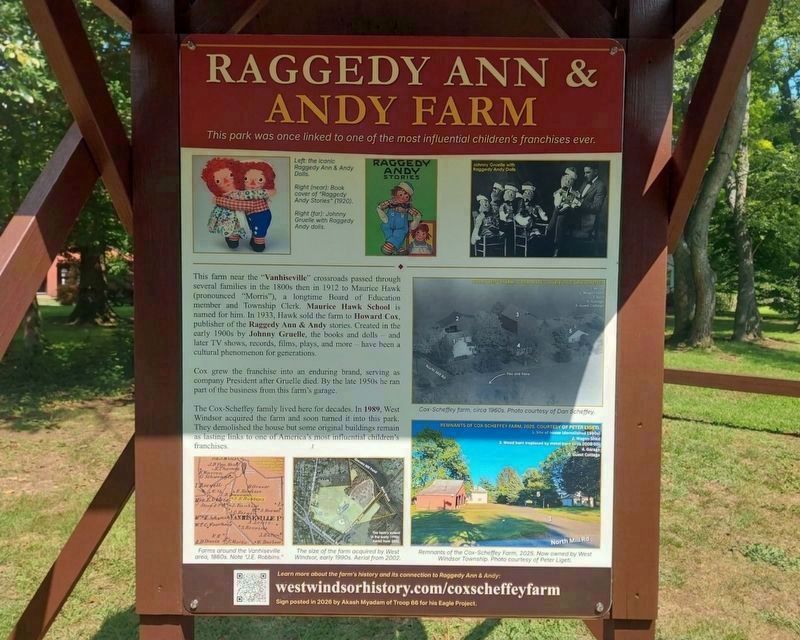 Raggedy Ann & Andy Farm Marker. Click for full size. Raggedy Ann & Andy Farm Marker image. Click for full size.