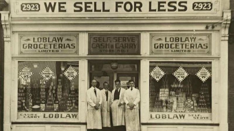 The first Loblaw Groceteria in Toronto, 1919 image. Click for full size.