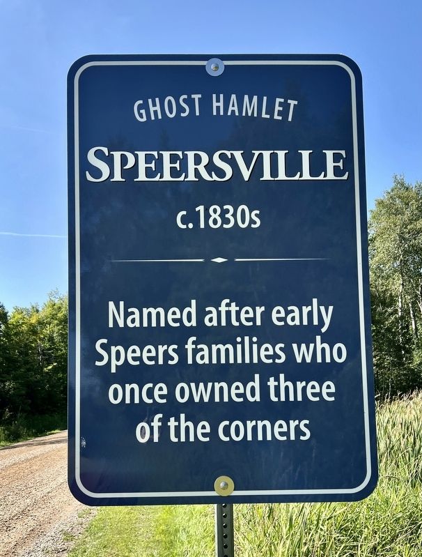 Speersville Marker image. Click for full size.