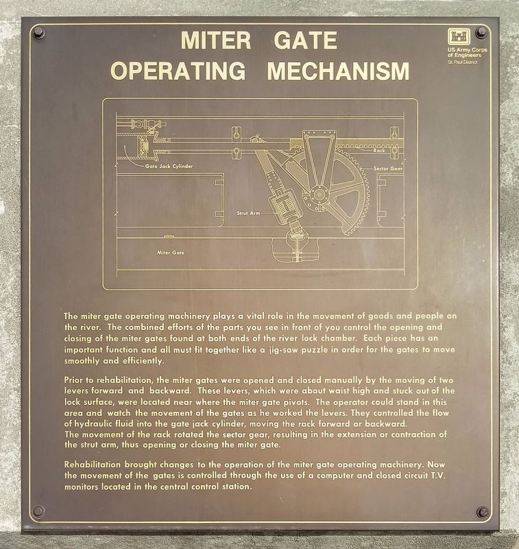 Miter Gate Operating Mechanism Marker. Click for full size. Miter Gate Operating Mechanism Marker image. Click for full size.