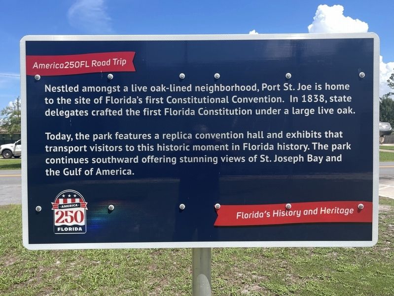 The Site of Florida’s Constitutional Convention Marker. Click for full size. The Site of Florida’s Constitutional Convention Marker image. Click for full size.
