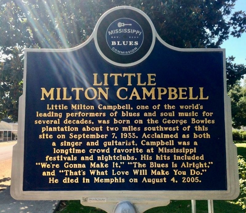 Little Milton Campbell Marker. Click for full size. Little Milton Campbell Marker image. Click for full size.