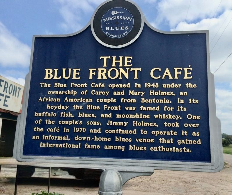 The Blue Front Café Marker. Click for full size. The Blue Front Café Marker image. Click for full size.