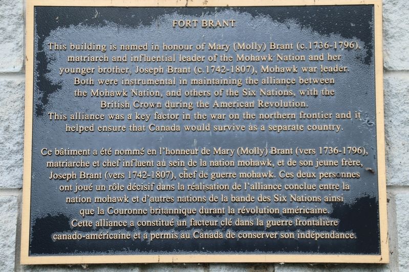 Fort Brant Marker. Click for full size. Fort Brant Marker image. Click for full size.