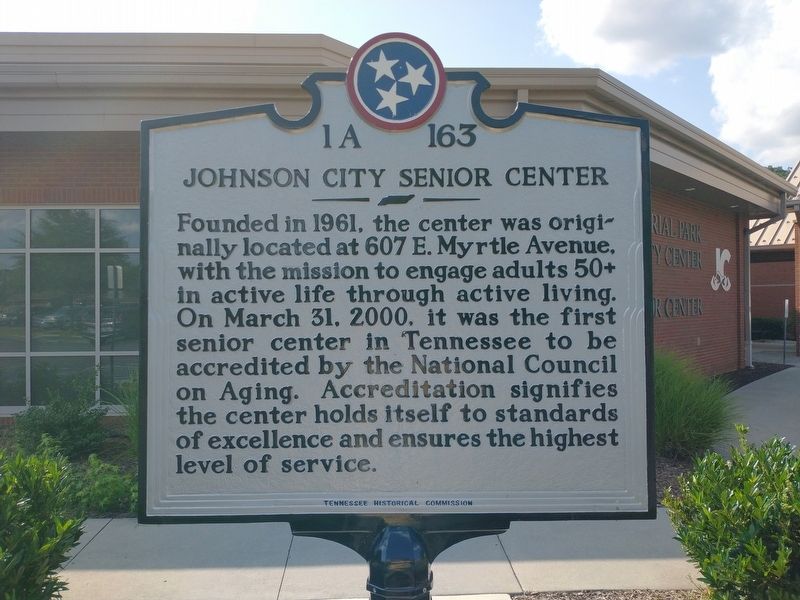 Johnson City Senior Center Marker image. Click for full size.