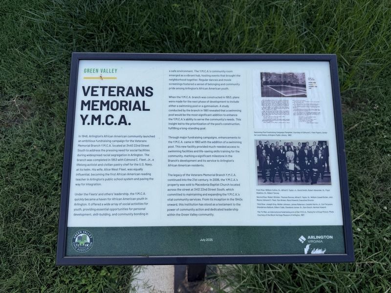 Veterans Memorial Y.M.C.A. Marker. Click for full size. Veterans Memorial Y.M.C.A. Marker image. Click for full size.