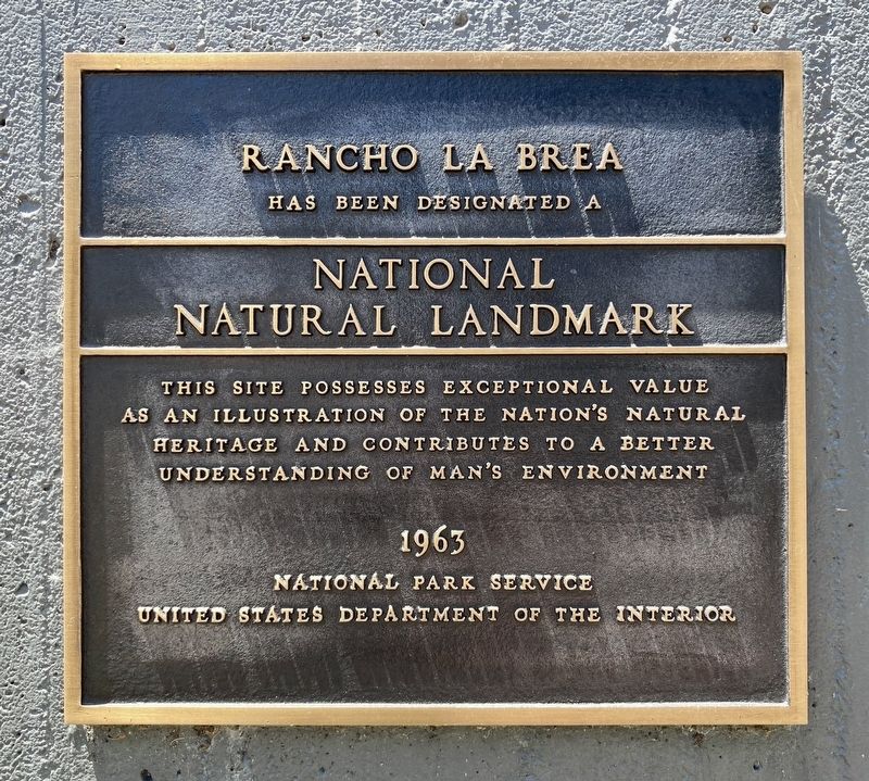 Rancho La Brea Marker. Click for full size. Rancho La Brea Marker image. Click for full size.