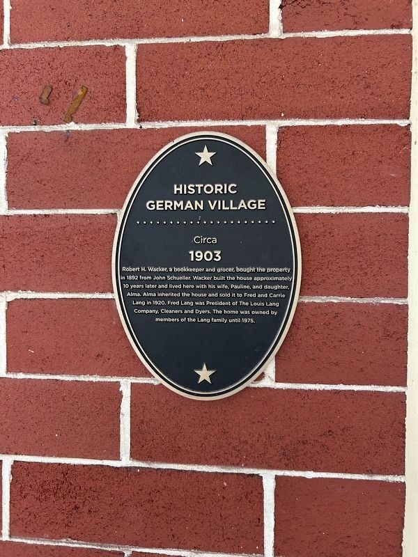 Historic German Village Marker. Click for full size. Historic German Village Marker image. Click for full size.