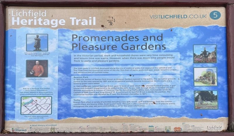 Promenades and Pleasure Gardens Marker. Click for full size. Promenades and Pleasure Gardens Marker image. Click for full size.