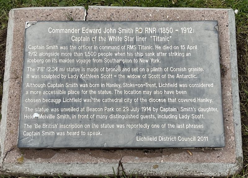 Commander Edward John Smith Marker image. Click for full size.