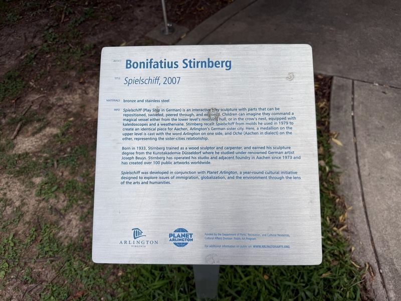<i>Spielschiff,</i> 2007 Marker. Click for full size. <i>Spielschiff,</i> 2007 Marker image. Click for full size.