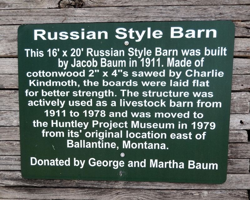 Russian Style Barn Marker. Click for full size. Russian Style Barn Marker image. Click for full size.