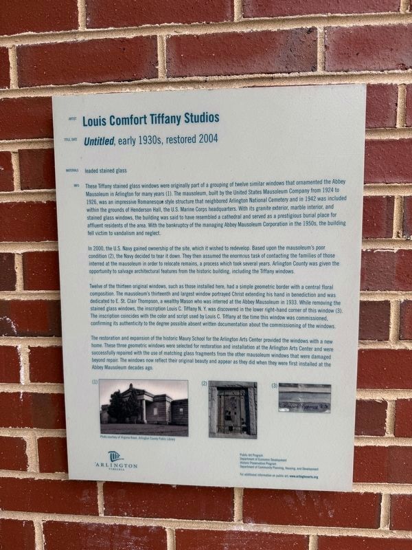 <i>Untitled,</i> early 1930s, restored 2004 Marker. Click for full size. <i>Untitled,</i> early 1930s, restored 2004 Marker image. Click for full size.