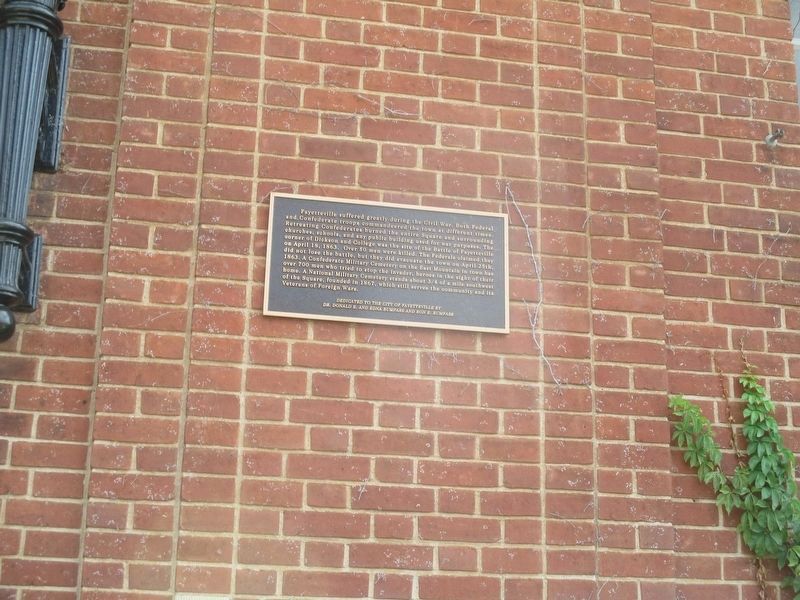 Significant Dates in Fayetteville History Marker. Click for full size. Significant Dates in Fayetteville History Marker image. Click for full size.