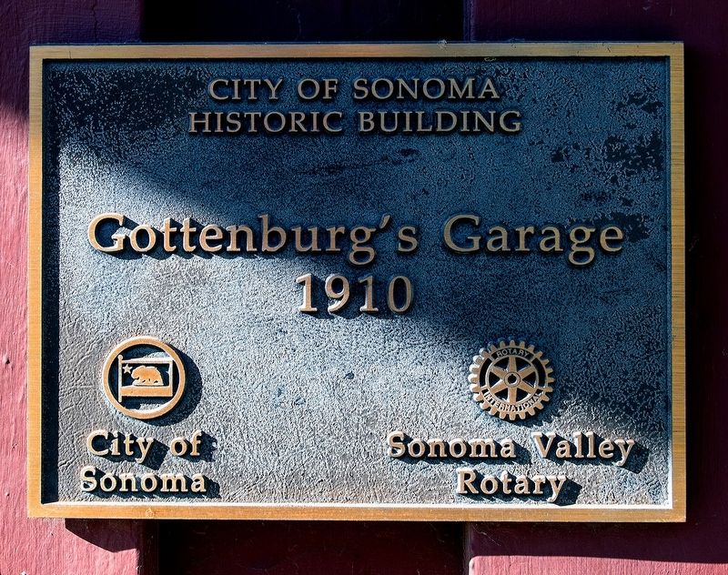 Gottenburg's Garage Marker. Click for full size. Gottenburg's Garage Marker image. Click for full size.