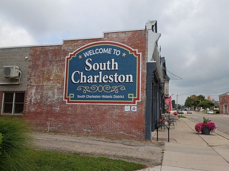 Welcome to South Charleston Mural Marker. Click for full size. Welcome to South Charleston Mural Marker image. Click for full size.