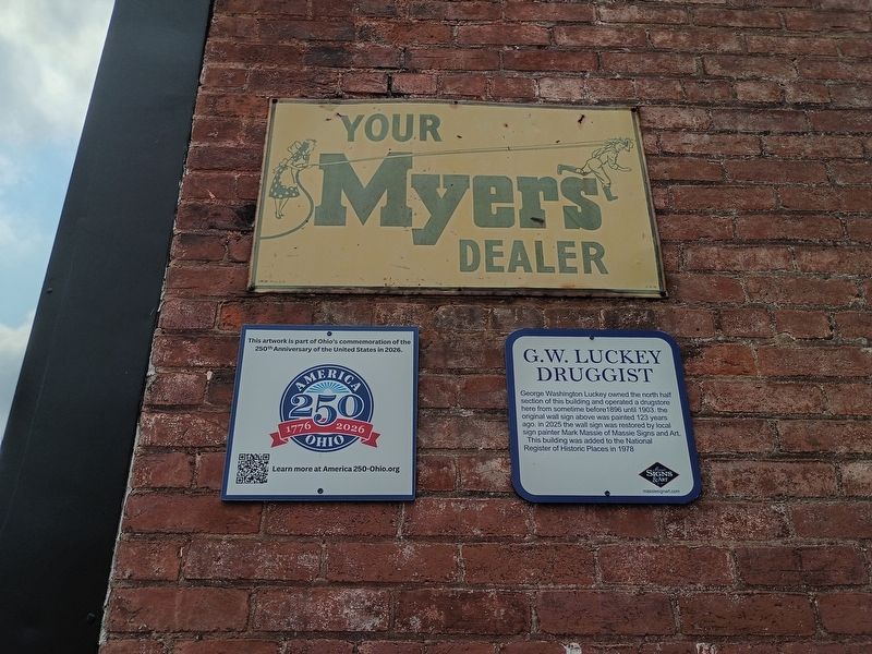 G.W. Luckey Druggist Marker. Click for full size. G.W. Luckey Druggist Marker image. Click for full size.