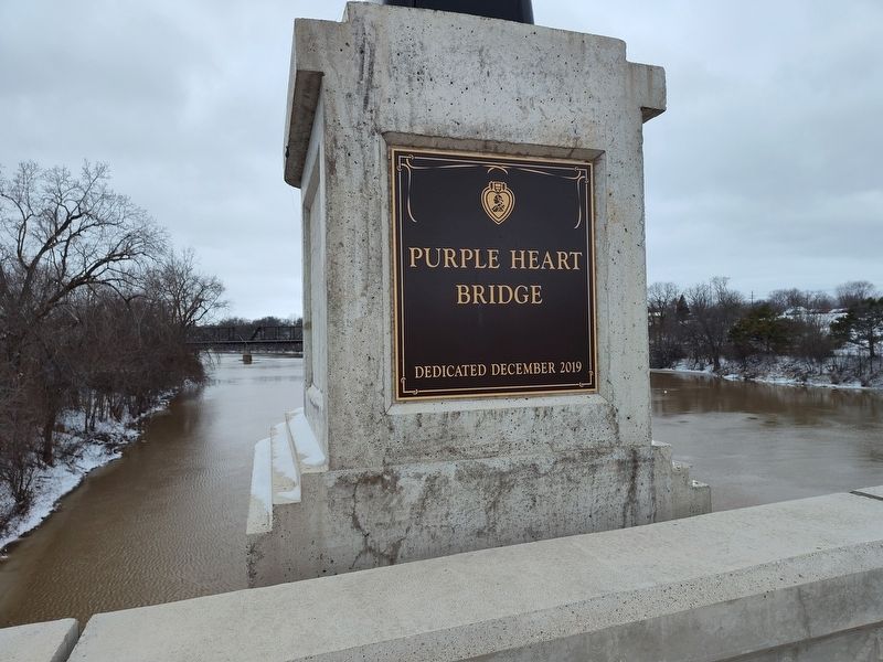 Purple Heart Bridge Marker. Click for full size. Purple Heart Bridge Marker image. Click for full size.