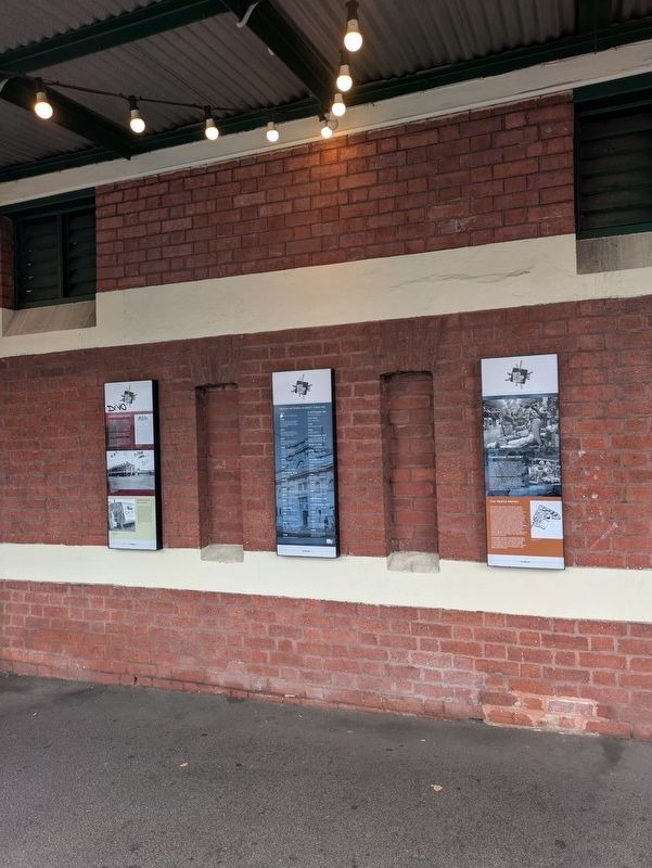Queen Victoria Market Timeline Marker along Victoria Street. Click for full size. Queen Victoria Market Timeline Marker along Victoria Street image. Click for full size.