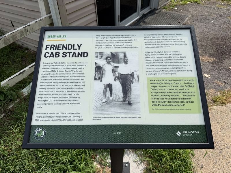 Friendly Cab Stand Marker. Click for full size. Friendly Cab Stand Marker image. Click for full size.