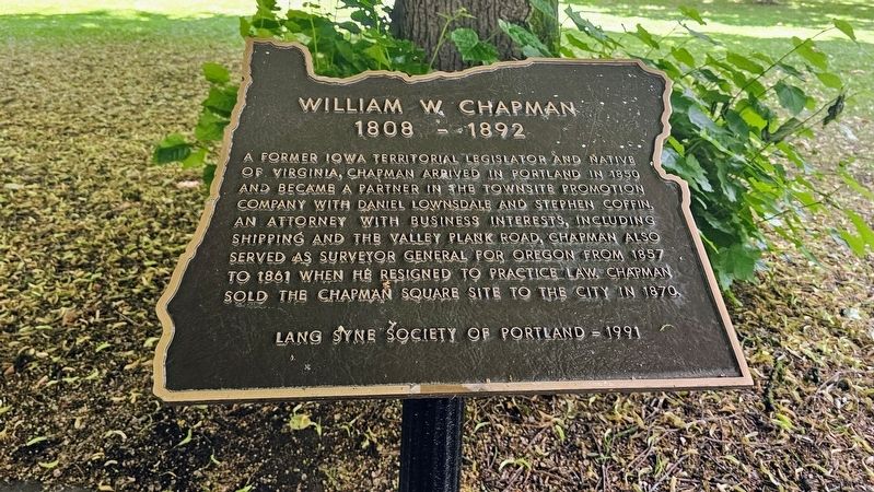 William W. Chapman Marker. Click for full size. William W. Chapman Marker image. Click for full size.